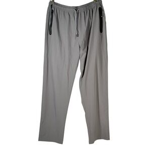 OUTDOORSPORTS Grey Athletic Pants Mens US L Zip Pockets Drawstring athleisure‎